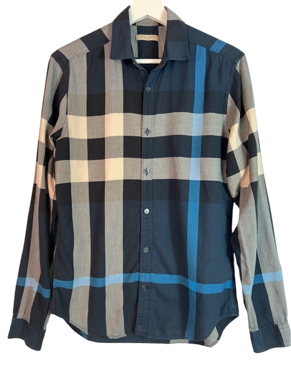 Burberry Brit Plaid Button Down Cotton Shirt Size Small